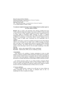 Un analyseur morpho-lexical pour l`arabe standard à base de