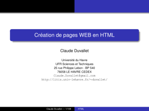 Création de pages WEB en HTML - LITIS