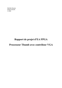 Rapport de projet d`EA FPGA Processeur Thumb avec contrôleur VGA