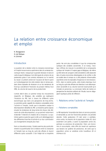 La relation entre croissance économique et emploi