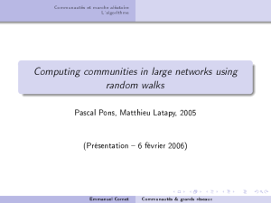 Computing communities in large networks using random walks