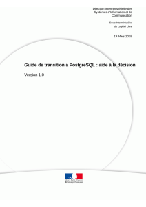 Guide de transition à PostgreSQL : aide à la