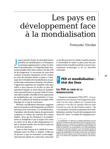 Les pays en développement face à la mondialisation