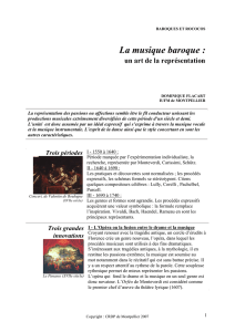 La musique baroque - CRDP de l`académie de Montpellier