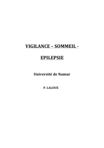 vigilance – sommeil -‐ epilepsie