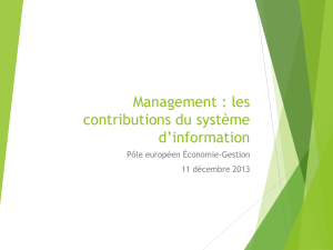 Management : les contributions du système d`information