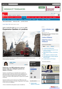 Expansion Québec à Londres | Marie Tison | PME