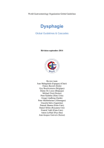 Dysphagie - World Gastroenterology Organisation