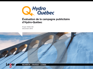 Évaluation de la campagne publicitaire d`Hydro