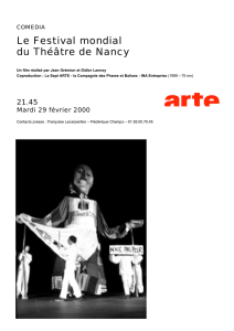 Le Festival mondial du Théâtre de Nancy