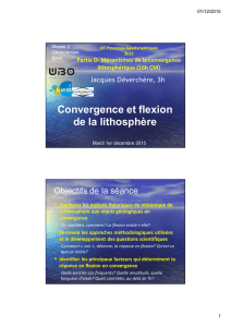 Convergence et flexion de la lithosphère - Perso-sdt