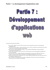 Partie 7 : Le développement d`applications web