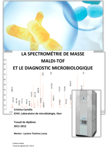 la spectrométrie de masse maldi-tof et le diagnostic microbiologique