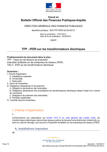 TFP - IFER sur les transformateurs électriques - BOFiP