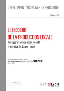 LE RESSORT DE LA PRODUCTION LOCALE