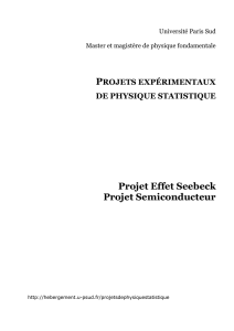 projet effet Seebeck et semiconducteur - Université Paris-Sud