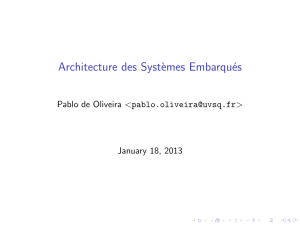 Architecture des Systèmes Embarqués