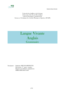 Langue Vivante Anglais - Université des Antilles et de la Guyane