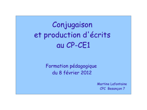 Conjugaison et production d`écrits au CP-CE1