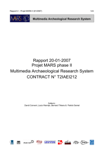 Rapport 20-01-2007 Projet MARS phase II Multimedia