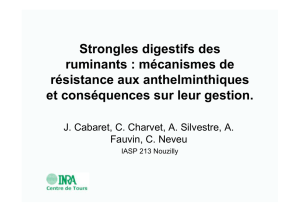 Strongles digestifs des ruminants : mécanismes de résistance aux