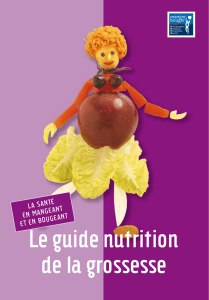 Le guide nutrition de la grossesse - Inpes