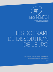 LES SCENARII DE DISSOLUTION DE L`EURO