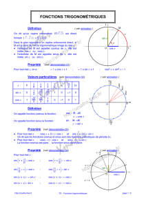 fonctions trigonométriques - XMaths