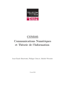 COM105 Communications Numériques et Théorie de l`Information