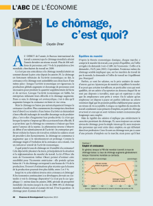 Le chômage, c`est quoi?