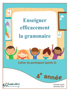 Enseigner efficacement la grammaire