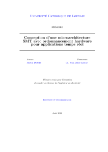 Conception d`une microarchitecture SMT avec ordonnancement
