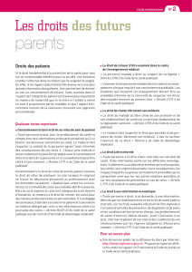 Les droits des futurs parents