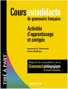 Activités d`apprentissage et corrigés