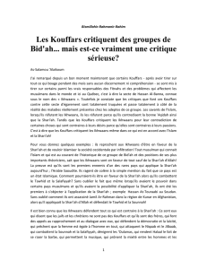 Les Kouffars critiquent des groupes de Bid`ah... mais est