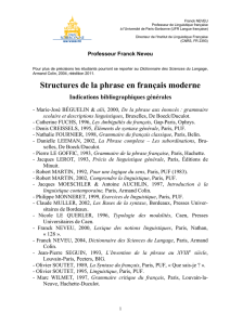 Structures de la phrase en français moderne