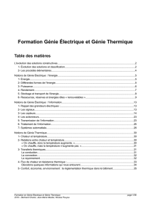Formation Génie Électrique et Génie Thermique