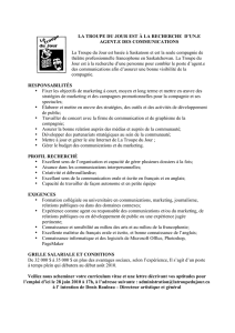 offre d`emploi commnications - Fédération des francophones de