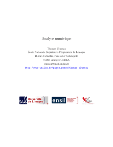Analyse numérique - Université de Limoges