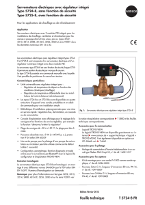 Feuille technique T 5724-8 FR Servomoteurs