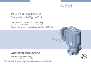 Operating Instructions PTB 07 ATEX 2063 X Magnetspule