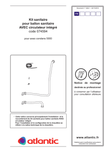 Kit sanitaire pour ballon sanitaire AVEC circulateur intégré code