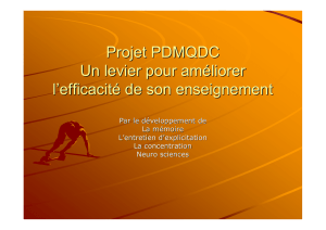 Dispositif PDMQDC : améliorer l`efficacité de son enseignement