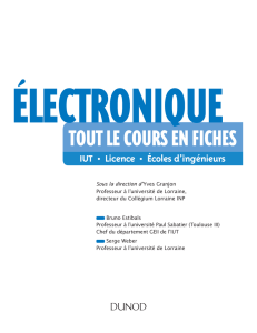 Électronique - Tout le cours en fiches