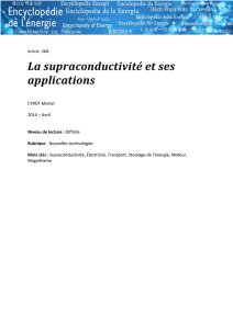 La supraconductivité et ses applications