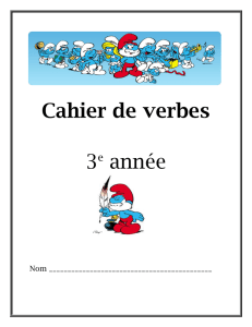 Cahier des verbes