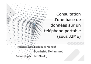 Consultation d`une base de données sur un téléphone portable