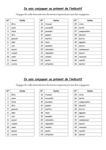 Je sais conjuguer au présent de l`indicatif Conjugue les verbes