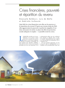 Crises financières, pauvreté et répartition du revenu - Finances