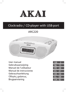 Clockradio / CD-player with USB-port